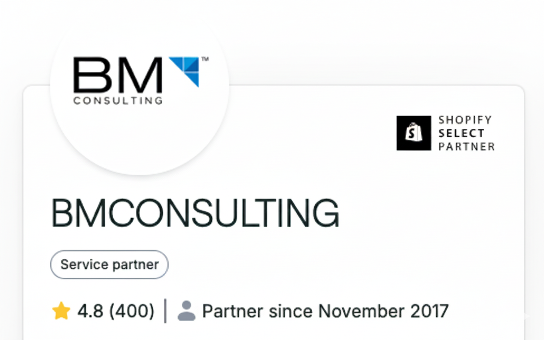 BM Consulting Is Now a Shopify Select Partner